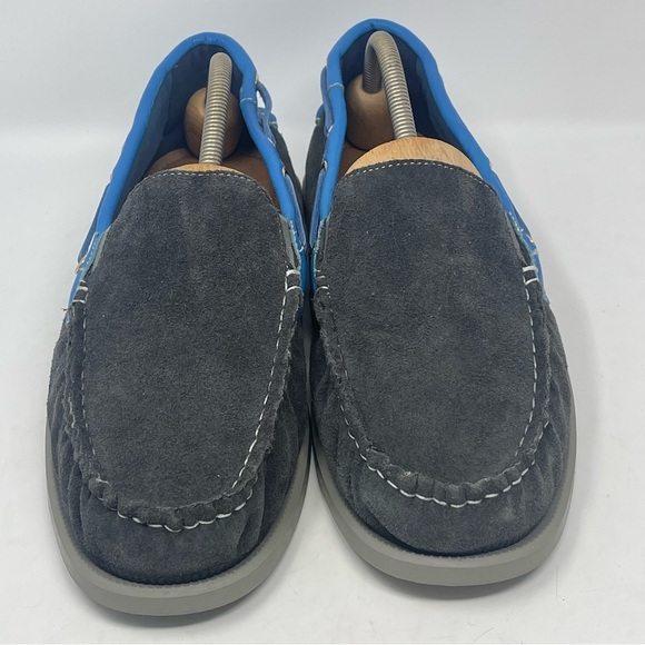 Dije California Loafers Mens 11 Blue Gray Suede Slip On Moccasins Boat Shoes - Picture 5 of 14